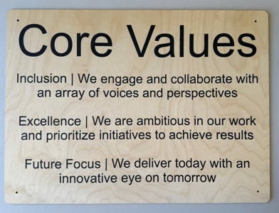 Core Value Sign